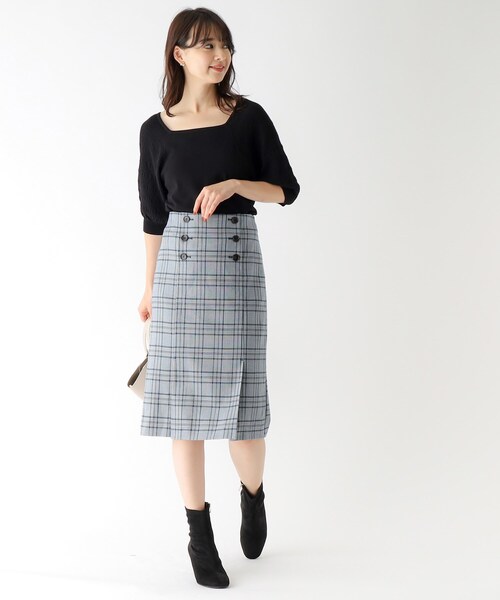 index（インデックス）の「◆Cafissi/カフィーシー チェックタイトスカート【WEB限定サイズ】（スカート・レディース・ベージュ系その他2/ブラック系1/ブルー系1・40/38/42/36）」の14枚目の写真