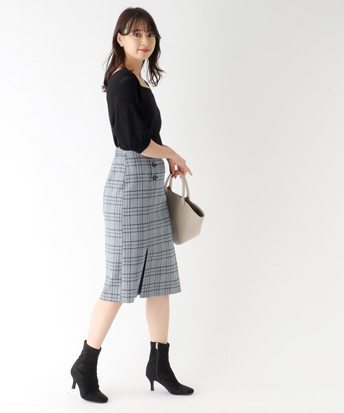 index（インデックス）の「◆Cafissi/カフィーシー チェックタイトスカート【WEB限定サイズ】（スカート・レディース・ベージュ系その他2/ブラック系1/ブルー系1・40/38/42/36）」の15枚目の写真