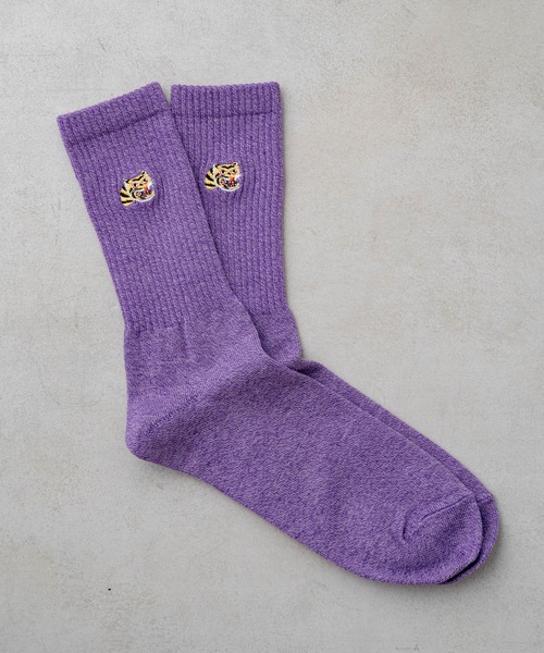WHIMSIC(ウィムジック)の「【WHIMSIC】スーベニアソックス(ソックス/靴下・レディース・パープル/オリーブ/オレンジ/アイボリー・FREE)」の4枚目の写真