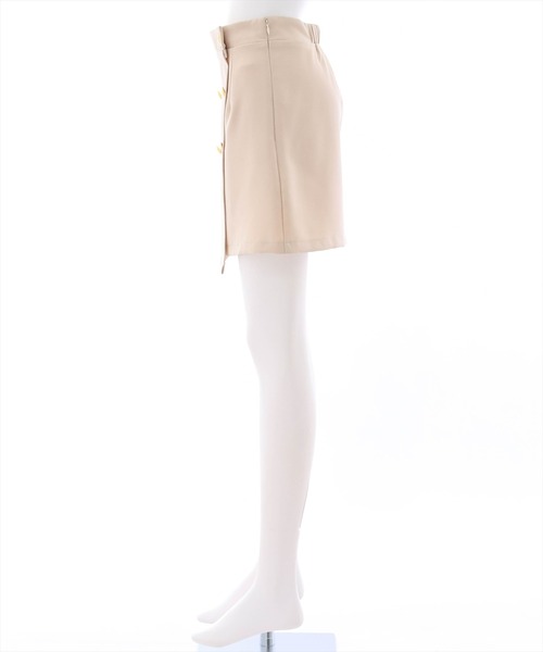 clear（クリア）の「インパン付フロントボタンラップミニスカート（スカート・レディース・ブラック/アイボリー/ピンク・S/M）」の5枚目の写真