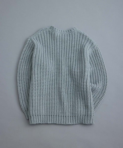 JUNRED（ジュンレッド）の「ローゲージビッグニット（ニット/セーター・メンズ・サックスブルー/オフホワイト/ブラック系その他・S/M/L）」の11枚目の写真