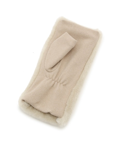ROPE' PICNIC（ロペピクニック）の「ミンク調フェイクファーフィンガーレスグローブ（手袋・レディース・キナリ/ブラウン・FREE）」の6枚目の写真