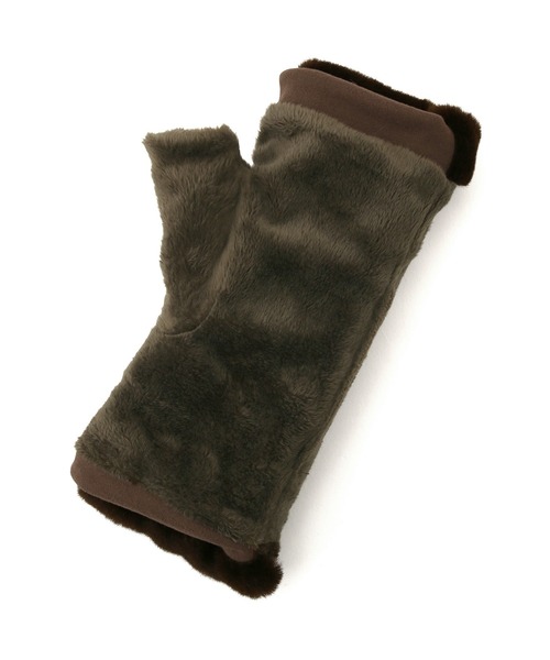 ROPE' PICNIC（ロペピクニック）の「ミンク調フェイクファーフィンガーレスグローブ（手袋・レディース・キナリ/ブラウン・FREE）」の10枚目の写真