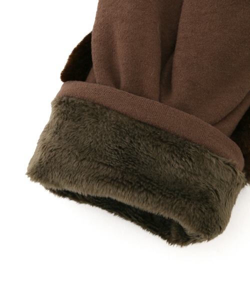 ROPE' PICNIC（ロペピクニック）の「ミンク調フェイクファーフィンガーレスグローブ（手袋・レディース・キナリ/ブラウン・FREE）」の11枚目の写真