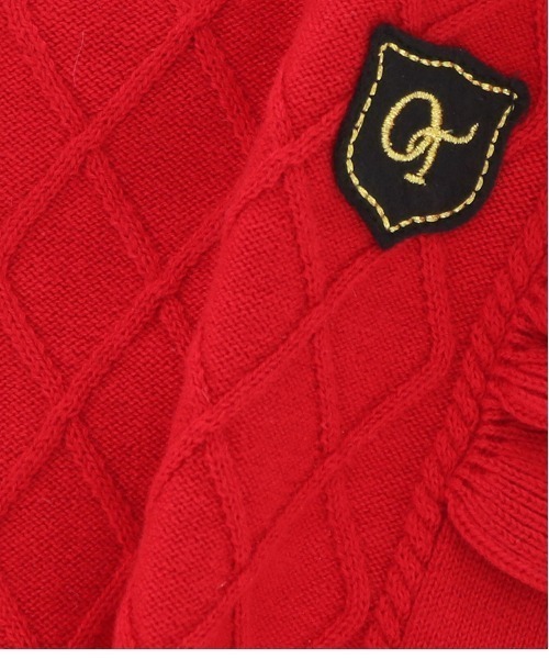 One Octave(ワンオクターヴ)の「One Octave/フリルニットベスト(ペットウェア・レディース・レッド/ネイビー・2XS/XS/S/M/L/2L/2M)」の10枚目の写真