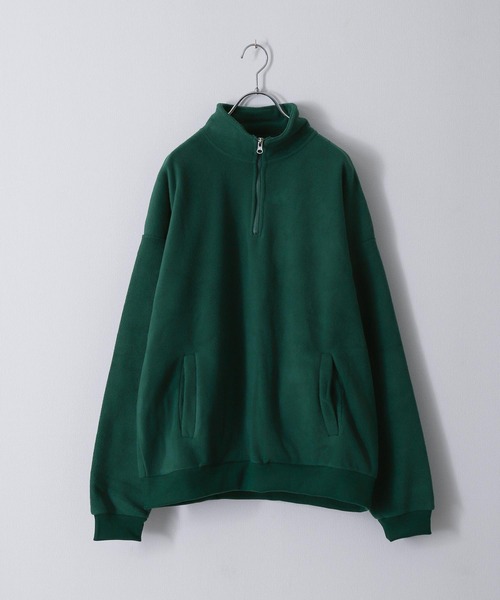 ZIP FIVE(ジップファイブ)の「【ZIP FIVE】【ZIP OUTDOOR】ビッグシルエット フリースハーフジッププルオーバートレーナー(スウェット・レディース・グリーン/ブルー/ダークグリーン/アイボリー/マルチ/ホワイト系/ブラック・MEDIUM/LARGE/X-LARGE)」の5枚目の写真