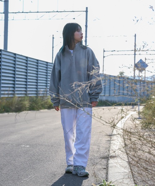 ZIP FIVE(ジップファイブ)の「【ZIP FIVE】【ZIP OUTDOOR】ビッグシルエット フリースハーフジッププルオーバートレーナー(スウェット・レディース・グリーン/ブルー/ダークグリーン/アイボリー/マルチ/ホワイト系/ブラック・MEDIUM/LARGE/X-LARGE)」の14枚目の写真