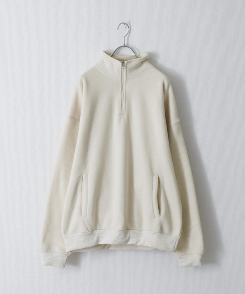 ZIP FIVE(ジップファイブ)の「【ZIP FIVE】【ZIP OUTDOOR】ビッグシルエット フリースハーフジッププルオーバートレーナー(スウェット・レディース・グリーン/ブルー/ダークグリーン/アイボリー/マルチ/ホワイト系/ブラック・MEDIUM/LARGE/X-LARGE)」の15枚目の写真