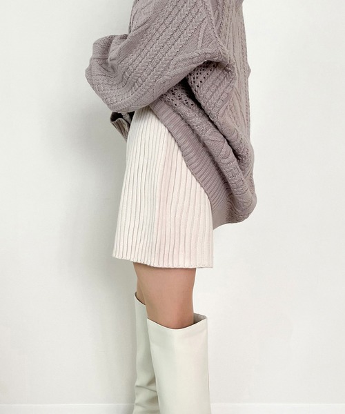 attiree（アティレー）の「ワイドリブニット　ショートパンツ（その他パンツ・レディース・モカ/アイボリー/ブラック・SMALL/MEDIUM/LARGE）」の13枚目の写真