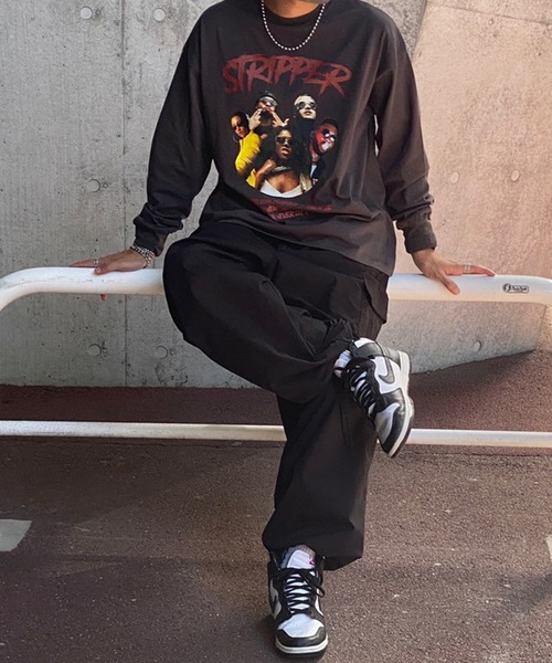 kutir（クティール）の「オーバーサイズバンドロンT（Tシャツ/カットソー・メンズ・チャコールグレー/オフホワイト・LARGE/MEDIUM）」の10枚目の写真