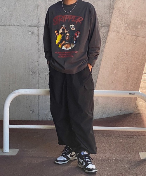 kutir（クティール）の「オーバーサイズバンドロンT（Tシャツ/カットソー・メンズ・チャコールグレー/オフホワイト・LARGE/MEDIUM）」の9枚目の写真