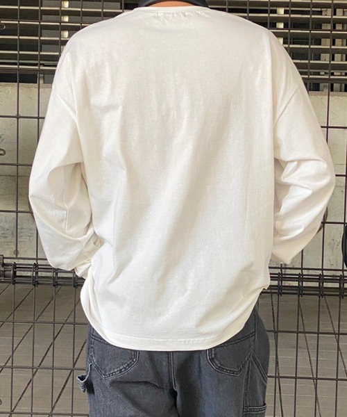 kutir（クティール）の「オーバーサイズバンドロンT（Tシャツ/カットソー・メンズ・チャコールグレー/オフホワイト・LARGE/MEDIUM）」の7枚目の写真