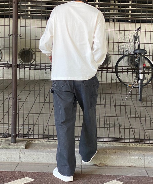 kutir（クティール）の「オーバーサイズバンドロンT（Tシャツ/カットソー・メンズ・チャコールグレー/オフホワイト・LARGE/MEDIUM）」の4枚目の写真