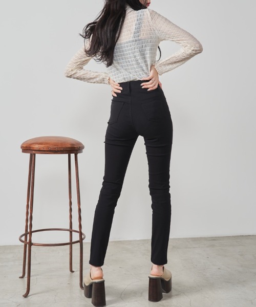 OLUPIC(オルピック)の「OLUPIC/【WEB限定】ハイウエストツイルスキニー(デニムパンツ・レディース・ブラック・MEDIUM/SMALL/LARGE/X-LARGE)」の9枚目の写真
