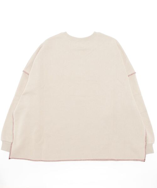 reca（レカ）の「ビッグシルエット裏起毛ロゴプリントスウェット（スウェット・レディース・チャコールグレー/ベージュ/パープル/オートミール・FREE）」の5枚目の写真