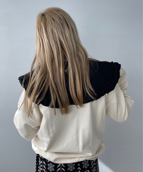 SANSeLF(サンセルフ)の「サーマルフリルつけ襟【SANSeLF】sana22a010(付け襟・レディース・ホワイト/ブラック/グレー・FREE)」の16枚目の写真