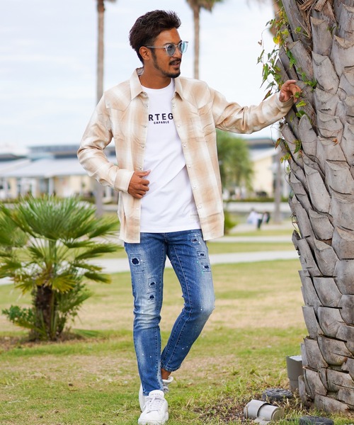 オンブレチェックロングシャツ（シャツ/ブラウス）｜adamsJUGGLER（アダムスジャグラー）