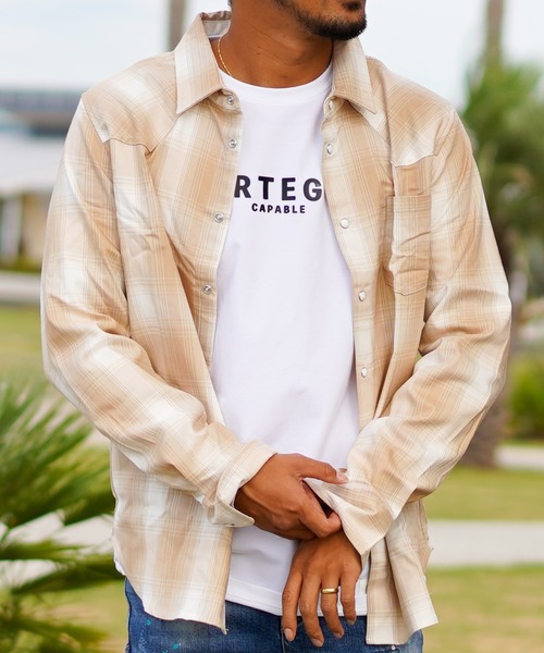 オンブレチェックロングシャツ（シャツ/ブラウス）｜adamsJUGGLER（アダムスジャグラー）