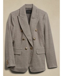 [極美品] バナナパブリック テーラードジャケット 4 ダブル 躾糸 ストライプ 極美品] バナナパブリック テーラードジャケット 4 ダブル 躾糸