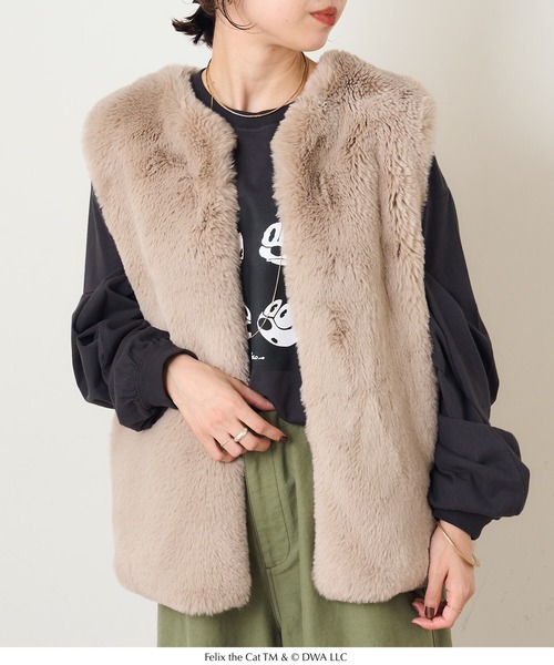 Omekashi(オメカシ)の「【Omekashi×ユニバーサル】FELIX ロングTシャツ(Tシャツ/カットソー・レディース・ブラック・FREE)」の10枚目の写真