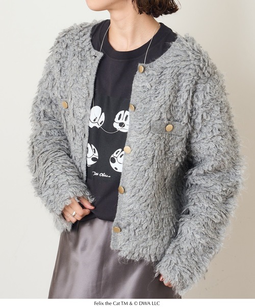 Omekashi(オメカシ)の「【Omekashi×ユニバーサル】FELIX ロングTシャツ(Tシャツ/カットソー・レディース・ブラック・FREE)」の18枚目の写真