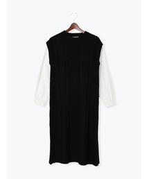 Te chichi TERRASSE | 袖切替ケーブルニットワンピース(ワンピース)