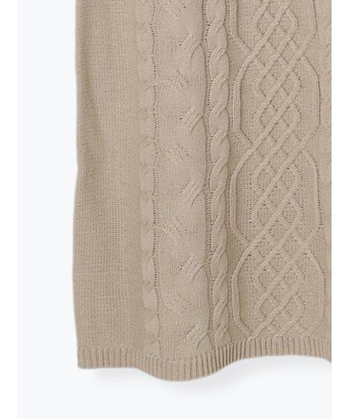 Te chichi TERRASSE（テチチテラス）の「袖切替ケーブルニットワンピース（ワンピース・レディース・ベージュ/グレー/ブラック・ﾌﾘ-）」の14枚目の写真