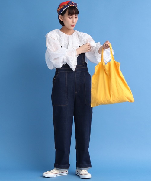 Dot＆Stripes CHILD WOMAN（ドットアンドストライプス　チャイルドウーマン）の「80ボイルレースピンタックラッフルケープ衿ブラウス（シャツ/ブラウス・レディース・ホワイト/ブラック・FREE）」の19枚目の写真