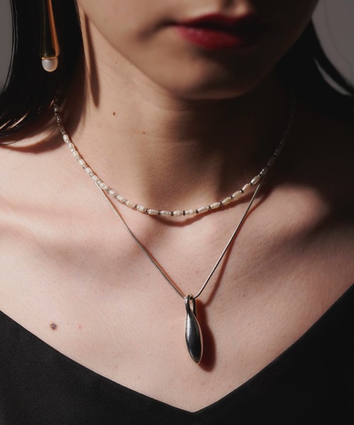 loni（ロニ）の「【金属アレルギー対応】Seed necklace （モチーフネックレス）/ニッケルフリーメッキ（ネックレス・レディース・シルバー/ゴールド・FREE）」の5枚目の写真