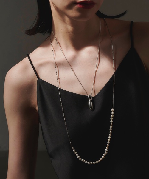 loni（ロニ）の「【金属アレルギー対応】Seed necklace （モチーフネックレス）/ニッケルフリーメッキ（ネックレス・レディース・シルバー/ゴールド・FREE）」の7枚目の写真