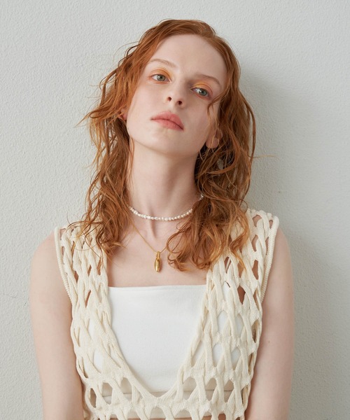 loni（ロニ）の「【金属アレルギー対応】Seed necklace （モチーフネックレス）/ニッケルフリーメッキ（ネックレス・レディース・シルバー/ゴールド・FREE）」の21枚目の写真