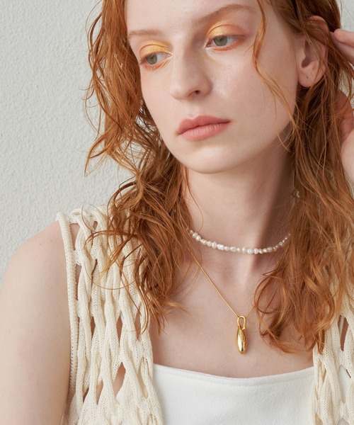 loni（ロニ）の「【金属アレルギー対応】Seed necklace （モチーフネックレス）/ニッケルフリーメッキ（ネックレス・レディース・シルバー/ゴールド・FREE）」の22枚目の写真