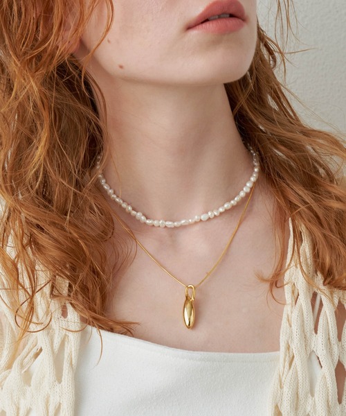 loni（ロニ）の「【金属アレルギー対応】Seed necklace （モチーフネックレス）/ニッケルフリーメッキ（ネックレス・レディース・シルバー/ゴールド・FREE）」の18枚目の写真