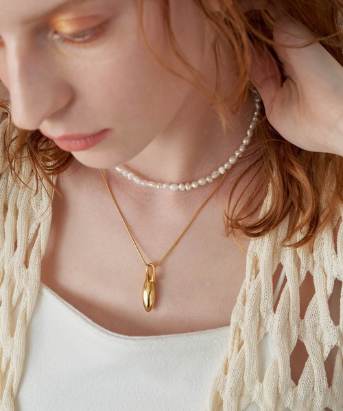 loni（ロニ）の「【金属アレルギー対応】Seed necklace （モチーフネックレス）/ニッケルフリーメッキ（ネックレス・レディース・シルバー/ゴールド・FREE）」の19枚目の写真