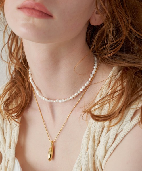 loni（ロニ）の「【金属アレルギー対応】Seed necklace （モチーフネックレス）/ニッケルフリーメッキ（ネックレス・レディース・シルバー/ゴールド・FREE）」の16枚目の写真