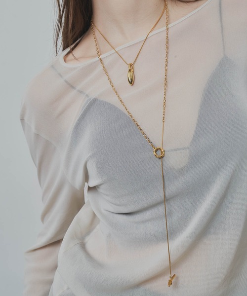 loni（ロニ）の「【金属アレルギー対応】Seed necklace （モチーフネックレス）/ニッケルフリーメッキ（ネックレス・レディース・シルバー/ゴールド・FREE）」の11枚目の写真