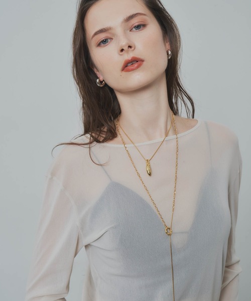 loni（ロニ）の「【金属アレルギー対応】Seed necklace （モチーフネックレス）/ニッケルフリーメッキ（ネックレス・レディース・シルバー/ゴールド・FREE）」の12枚目の写真