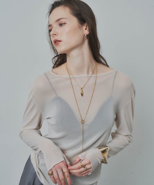 loni（ロニ）の「【金属アレルギー対応】Seed necklace （モチーフネックレス）/ニッケルフリーメッキ（ネックレス・レディース・シルバー/ゴールド・FREE）」の13枚目の写真