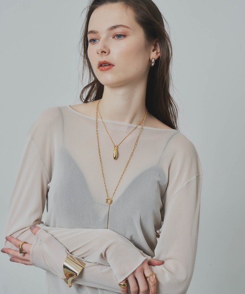 loni（ロニ）の「【金属アレルギー対応】Seed necklace （モチーフネックレス）/ニッケルフリーメッキ（ネックレス・レディース・シルバー/ゴールド・FREE）」の15枚目の写真