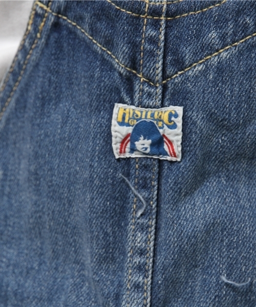 美品人気ヒステリックグラマーヒスベアー刺繍デニムサロペット HYSTERIC GLAMOUR（ヒステリックグラマー）の「ロゴ刺繍 デニム