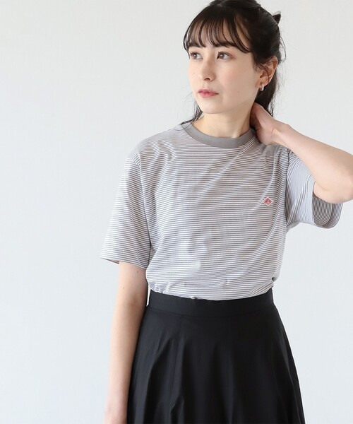 Ray BEAMS(レイビームス)の「DANTON / ボーダー ショートスリーブ Tシャツ(Tシャツ/カットソー・レディース・グレー×ホワイト/ネイビー系/レッド系その他・S)」の6枚目の写真