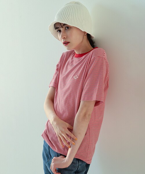 Ray BEAMS(レイビームス)の「DANTON / ボーダー ショートスリーブ Tシャツ(Tシャツ/カットソー・レディース・グレー×ホワイト/ネイビー系/レッド系その他・S)」の14枚目の写真