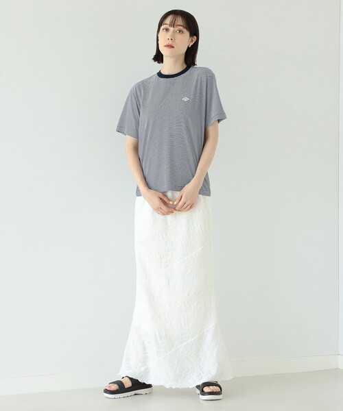 Ray BEAMS(レイビームス)の「DANTON / ボーダー ショートスリーブ Tシャツ(Tシャツ/カットソー・レディース・グレー×ホワイト/ネイビー系/レッド系その他・S)」の11枚目の写真