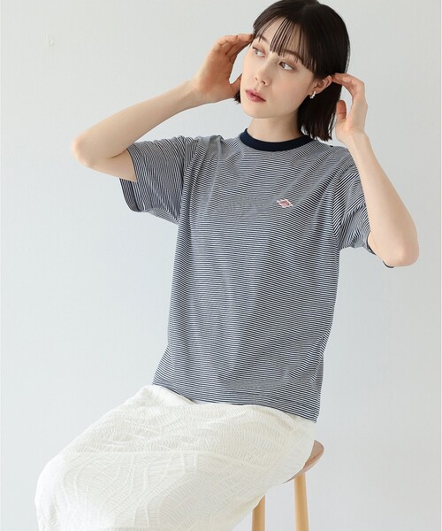 Ray BEAMS(レイビームス)の「DANTON / ボーダー ショートスリーブ Tシャツ(Tシャツ/カットソー・レディース・グレー×ホワイト/ネイビー系/レッド系その他・S)」の22枚目の写真