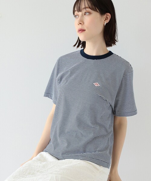 Ray BEAMS(レイビームス)の「DANTON / ボーダー ショートスリーブ Tシャツ(Tシャツ/カットソー・レディース・グレー×ホワイト/ネイビー系/レッド系その他・S)」の21枚目の写真