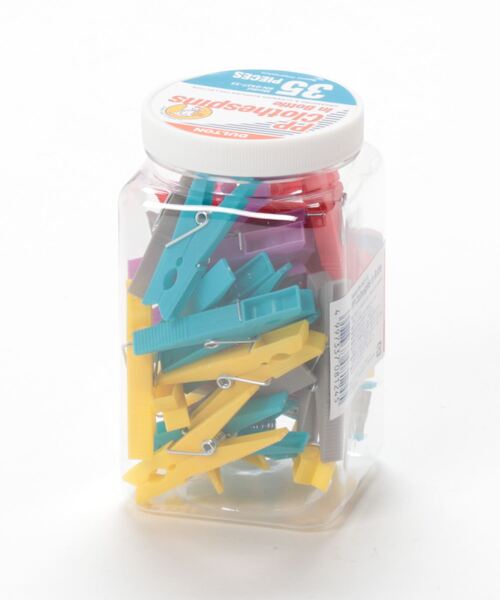 DULTON（ダルトン）の「35PCS PP CLOTHESPIN IN BOTTLE /ポリプロピレン クロスピン イン ボトル 35pcs