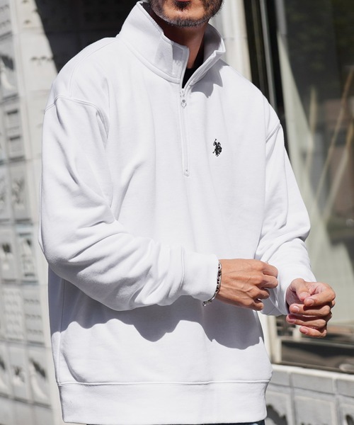 U.S. POLO ASSN.(ユーエスポロアッスン)の「US.POLO ASSN. ユーエスポロアッスン / ブランド別注ハーフジップ スウェット トレーナー(スウェット・メンズ・ホワイト系その他/グレー系その他2/グレー系その他3/グレー系その他4/グリーン系その他/グリーン系その他2/ブルー系その他/ブラック系その他2/グレー系その他/ブルー系その他2/ブラック系その他/ホワイト系その他2・MEDIUM/LARGE)」の2枚目の写真