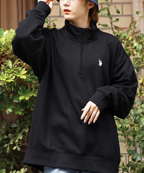 U.S. POLO ASSN.(ユーエスポロアッスン)の「US.POLO ASSN. ユーエスポロアッスン / ブランド別注ハーフジップ スウェット トレーナー(スウェット・メンズ・ホワイト系その他/グレー系その他2/グレー系その他3/グレー系その他4/グリーン系その他/グリーン系その他2/ブルー系その他/ブラック系その他2/グレー系その他/ブルー系その他2/ブラック系その他/ホワイト系その他2・MEDIUM/LARGE)」の4枚目の写真