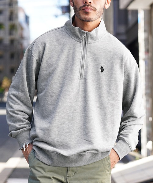U.S. POLO ASSN.(ユーエスポロアッスン)の「US.POLO ASSN. ユーエスポロアッスン / ブランド別注ハーフジップ スウェット トレーナー(スウェット・メンズ・ホワイト系その他/グレー系その他2/グレー系その他3/グレー系その他4/グリーン系その他/グリーン系その他2/ブルー系その他/ブラック系その他2/グレー系その他/ブルー系その他2/ブラック系その他/ホワイト系その他2・MEDIUM/LARGE)」の6枚目の写真