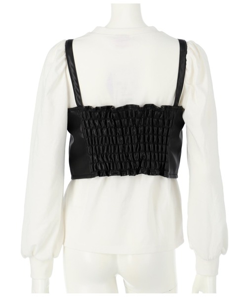 ANAP GiRL（アナップガール）の「フェイクレザービスチェ×パフスリ